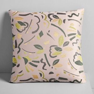 WEST ELM POP ART JACQUARD PILLOW NWT